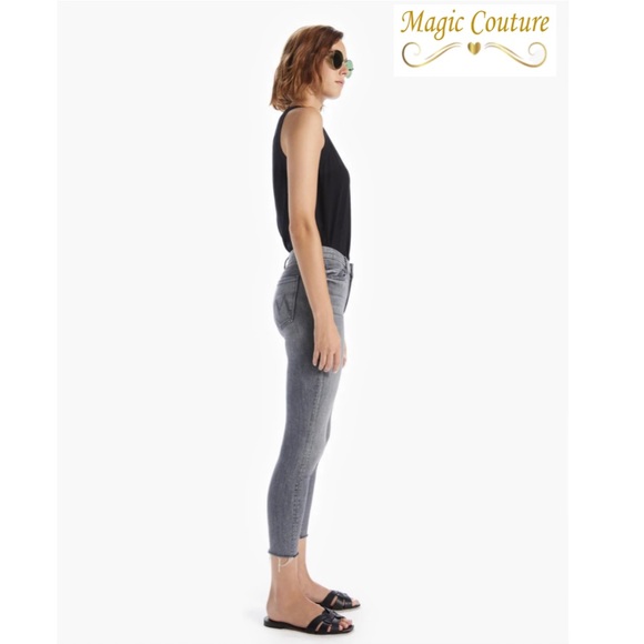 ❌SOLD❌ Mother The Looker Ankle Fray in All Nighter Gray🤍🖤🤍 - Picture 3 of 13